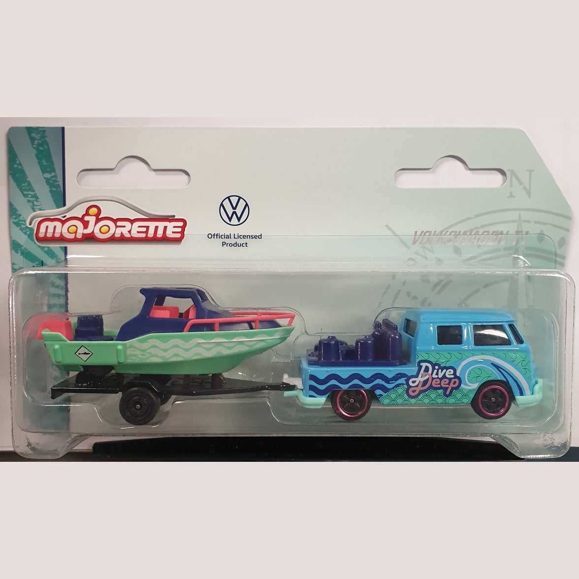 Majorette - Majorette - Volkswagen Car and Trailer - VW T1 with Boat