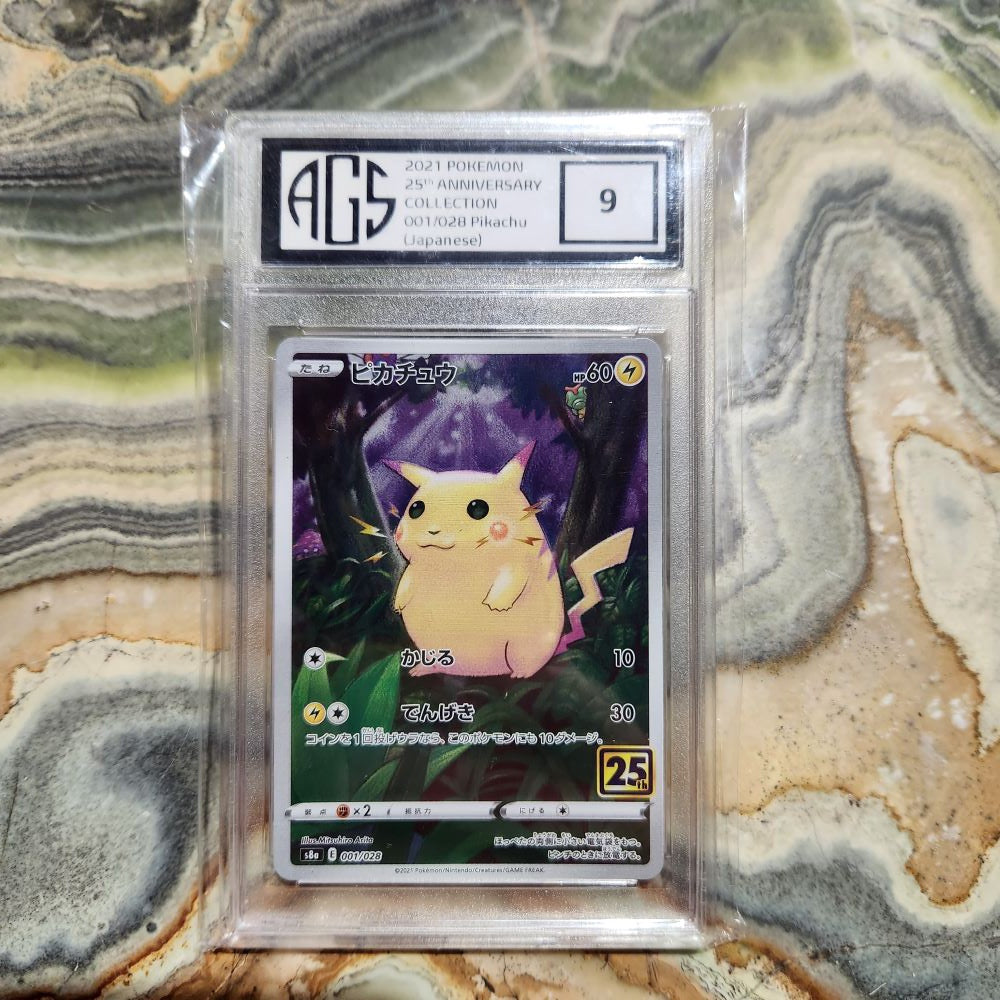 Graded Card - Pokemon 2021 25th Anniversary Collection - Pikachu 001/0 Relove Oxley - Vintage, Vinyl & Collectibles Graded Card - Pokemon 2021 25th Anniversary Collection - Pikachu 001/0 Relove Oxley - Vintage, Vinyl & Collectibles