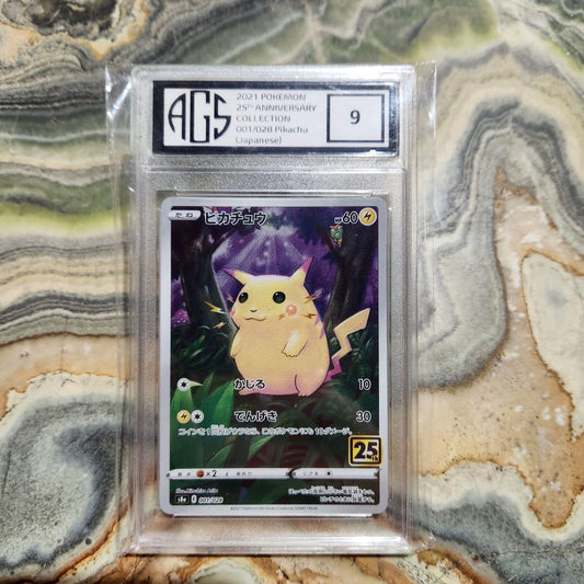 Graded Card - Pokemon 2021 25th Anniversary Collection - Pikachu 001/028  Japanese