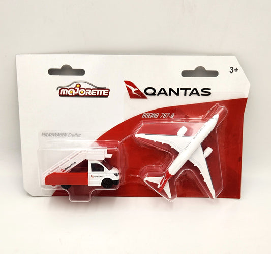 Majorette - Qantas Twin Pack - VW Crafter + Boeing 787-9