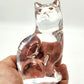 Vintage Orrefors Crystal Glass Cat - 13cm