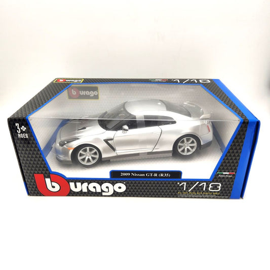 Bburago - 2009 Nissan GT-R (R-35) Silver - 1:18 Scale
