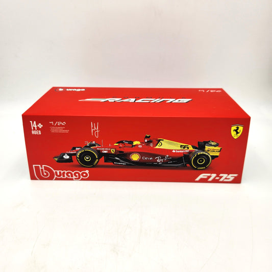 Bburago - 2022 Ferrari F1 Team F1-75 '75th Anniversary' - Carlos Sainz #55 - 1:24 Scale
