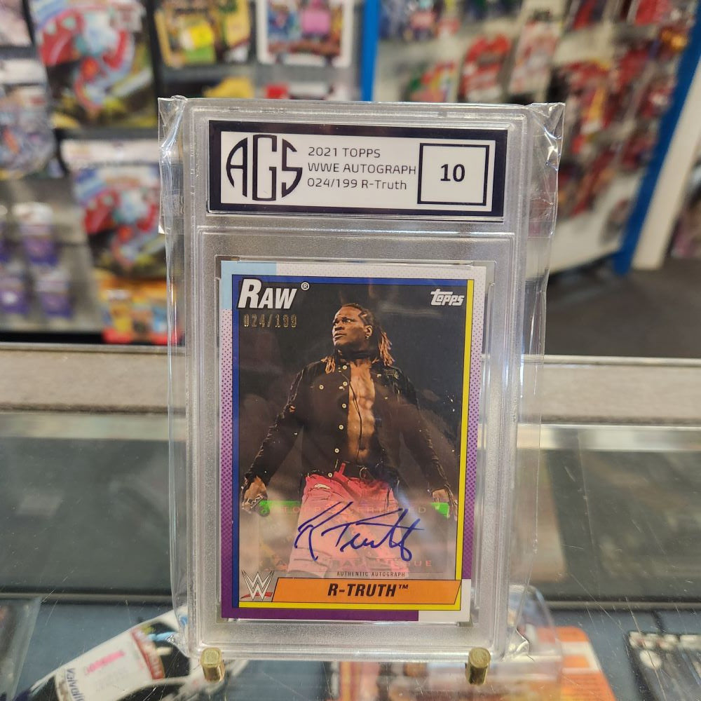 Graded Card - 2021 Topps WWE Autograph 024/199 R-Truth