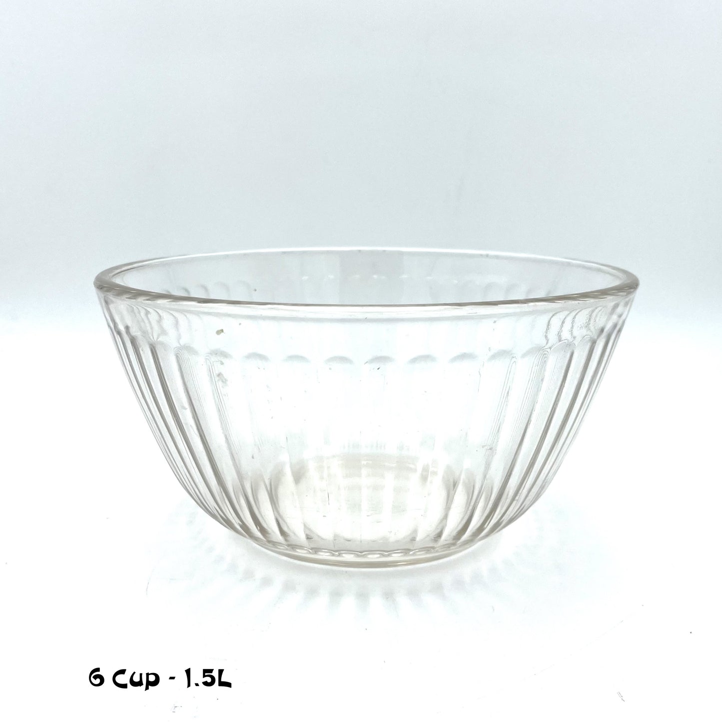 Pyrex Clear Ribbed Glass Nesting Bowls
