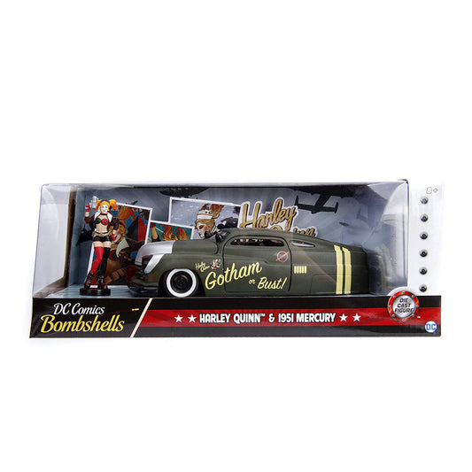 DC Bombshells - Harley Quinn 1951 Mercury 1:24 Scale Diecast Car