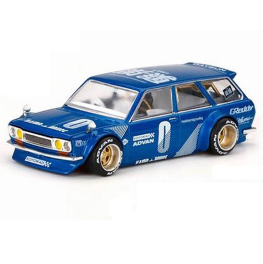 MiniGT - KAIDO House Datsun 510 Wagon Blue - 1:64 Scale