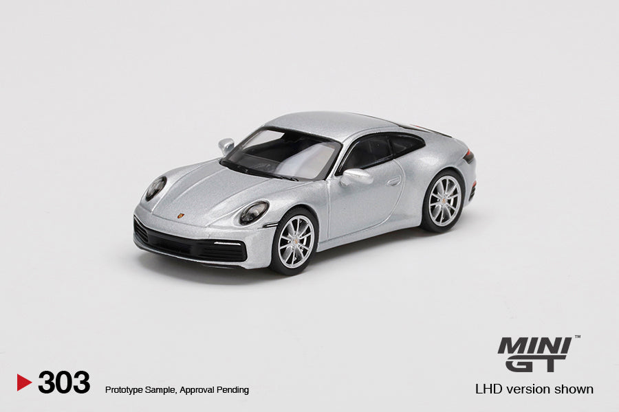 MiniGT - Porsche 911 (992) Carrera 4S GT Silver Metallic