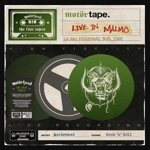 NEW - Motorhead, The Lost Tapes (Live in Malmo 2000) Green 2LP 2022 RSD BF