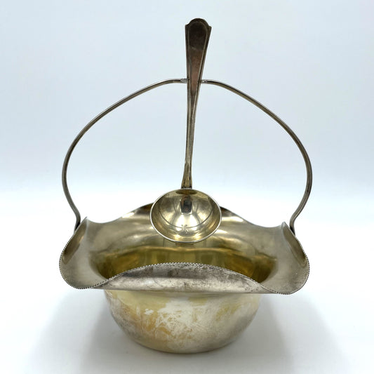 Epns Sugar Bowl and Spoon - 14cm