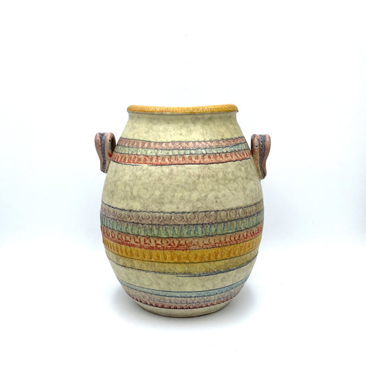 Rainbow Italian Pottery Vase - 23cm