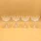 Set of Four French Crystal Champagne Coupe Glasses - 12cm