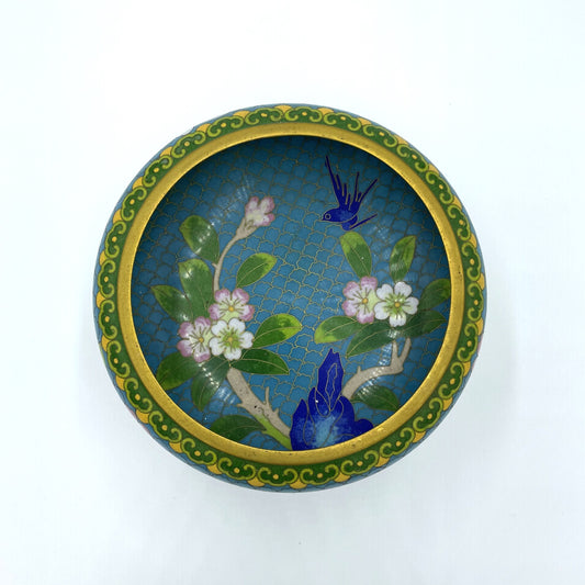 Large Cloisonne Bowl on Stand - 10cm