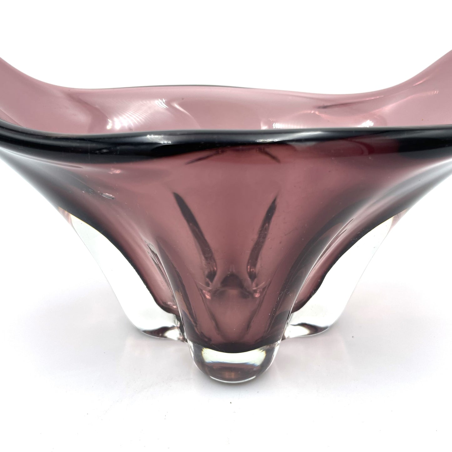 Purple Art Glass Bowl - 27cm