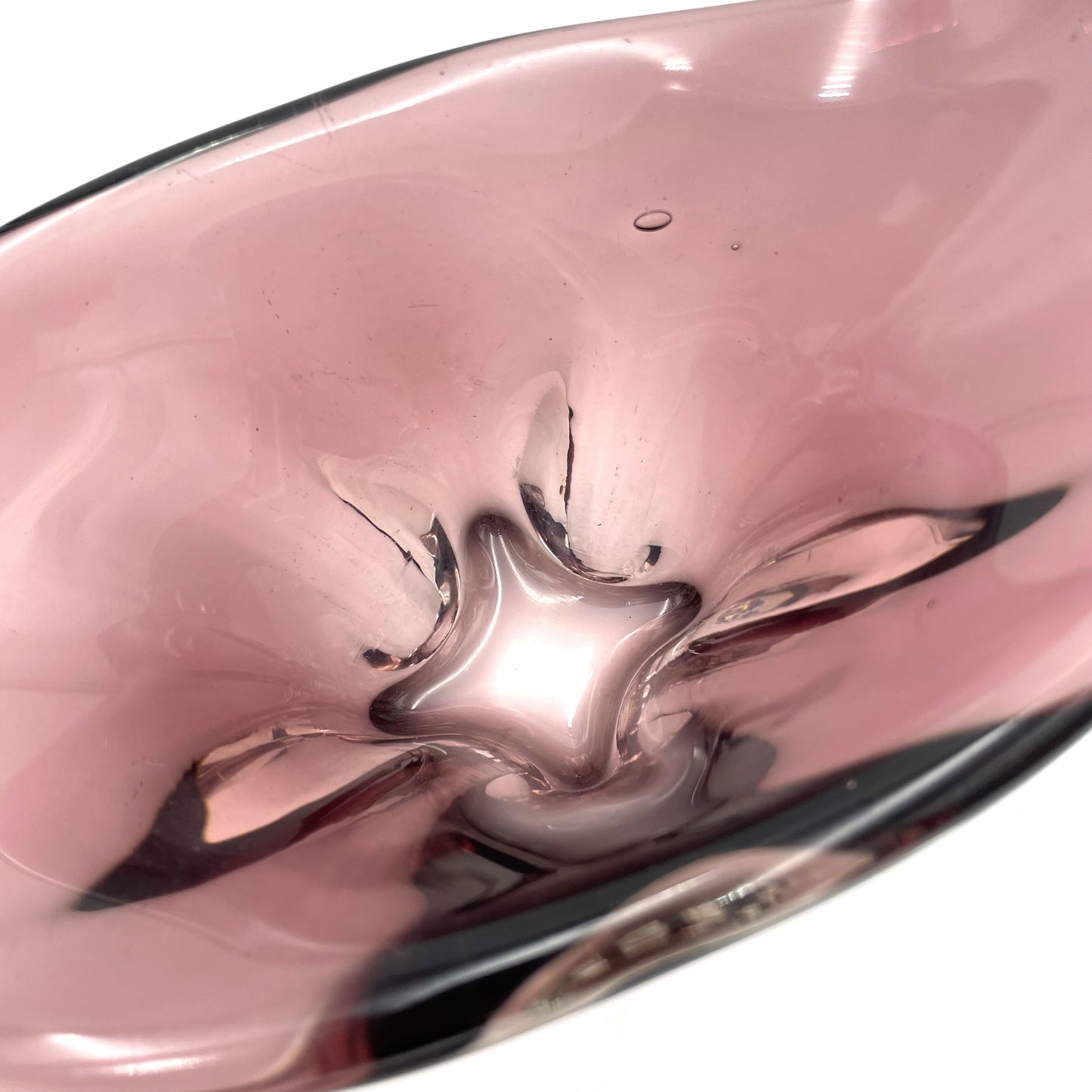 Purple Art Glass Bowl - 27cm