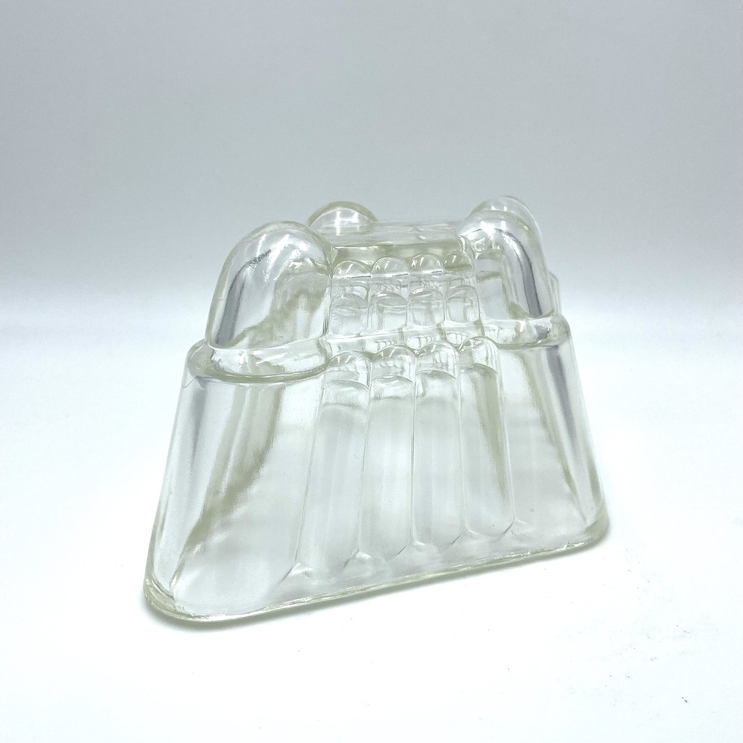 Large Vintage Clear Glass Jelly Mould - 22cm