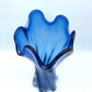 Large Cobalt Blue Art Glass Vase - 30cm