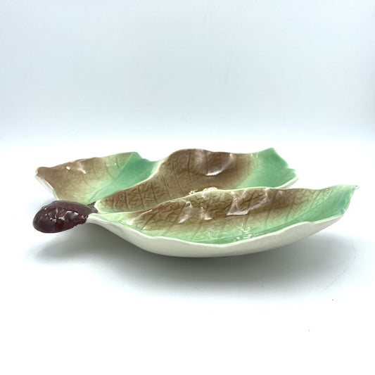 Royal Winton Grimwades Green & Brown Nibble Plate - 25cm