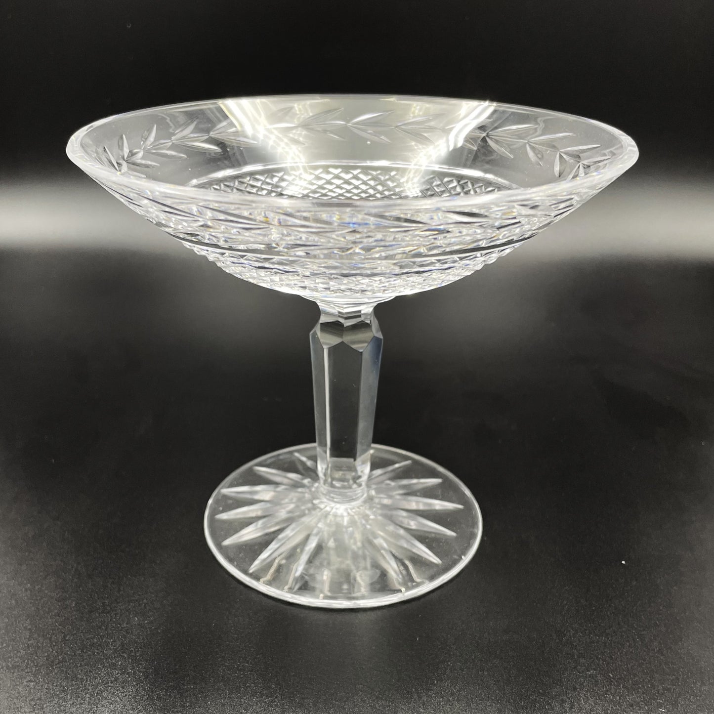 Vintage Waterford Crystal Glandore Cut Compote Pedestal Candy Dish - 14cm