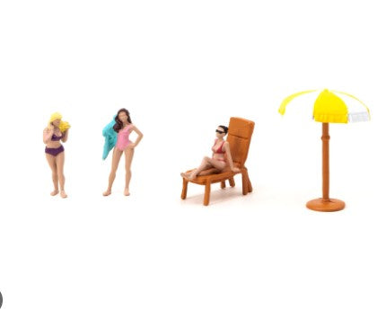 American Diorama - Diecast Figures 'Beach Girls' Set - 1:64 Scale