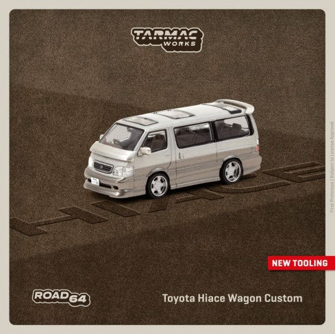 Tarmac Works - Toyota Hiace Wagon Custom - Silver/Brown