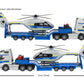 Majorette - Grand Series - Volvo FH16 Police Truck +  Helicopter 35cm