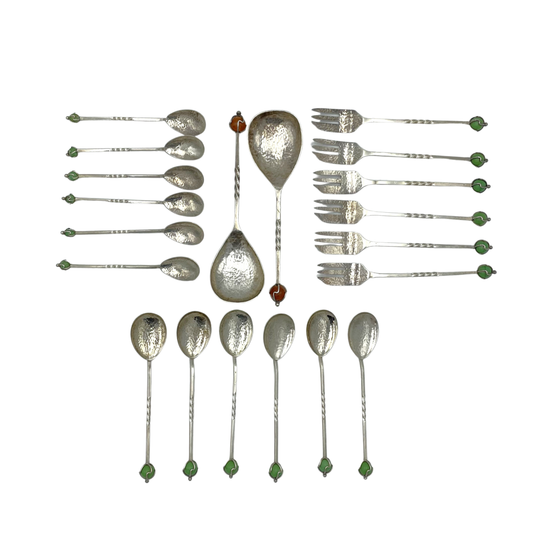 Stunning Complete Set of Sargison's Hobart Sterling Silver Cutlery