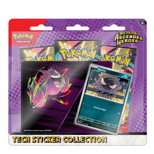 Pokemon TCG - Mega Evolution: Ascended Heroes Tech Sticker Blister - Gastly