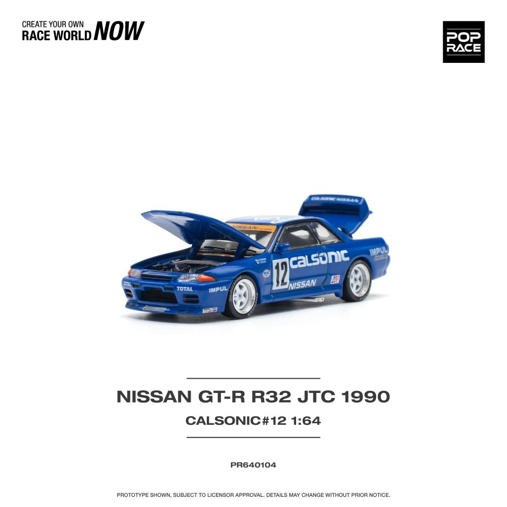 Pop Race - Nissan Skyline GT-R (R32) 'Calsonic' #12 - 1:64 Scale