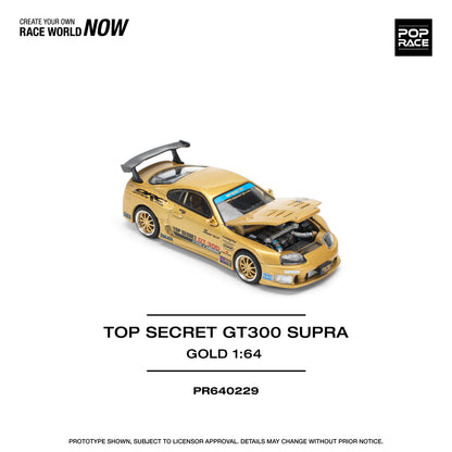 Pop Race - Toyota Top Secret Supra GT300 - Gold - 1:64 Scale