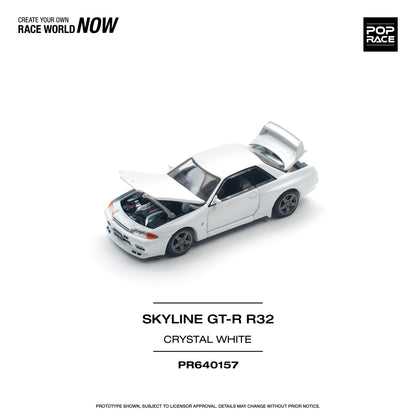 Pop Race - Nissan Skyline GT-R (R32) Crystal White - 1:64 Scale