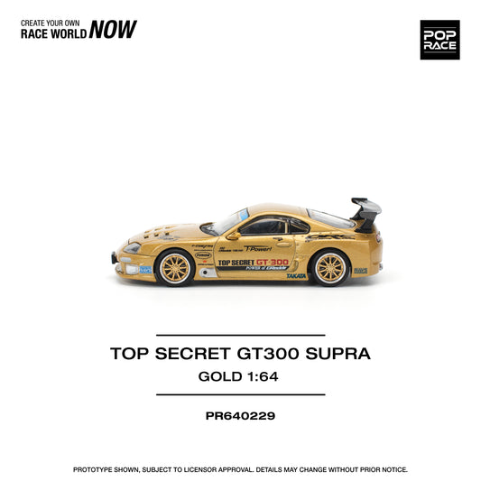 Pop Race - Toyota Top Secret Supra GT300 - Gold - 1:64 Scale