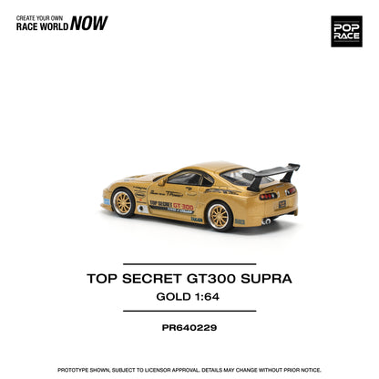 Pop Race - Toyota Top Secret Supra GT300 - Gold - 1:64 Scale