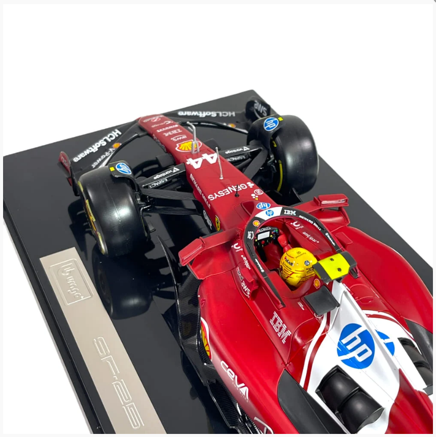 Bburago - 2025 Ferrari F1 Formula 1 Team SF-25 with Acrylic Display Box - #44 Lewis Hamlton
