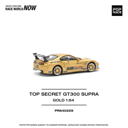 Pop Race - Toyota Top Secret Supra GT300 - Gold - 1:64 Scale