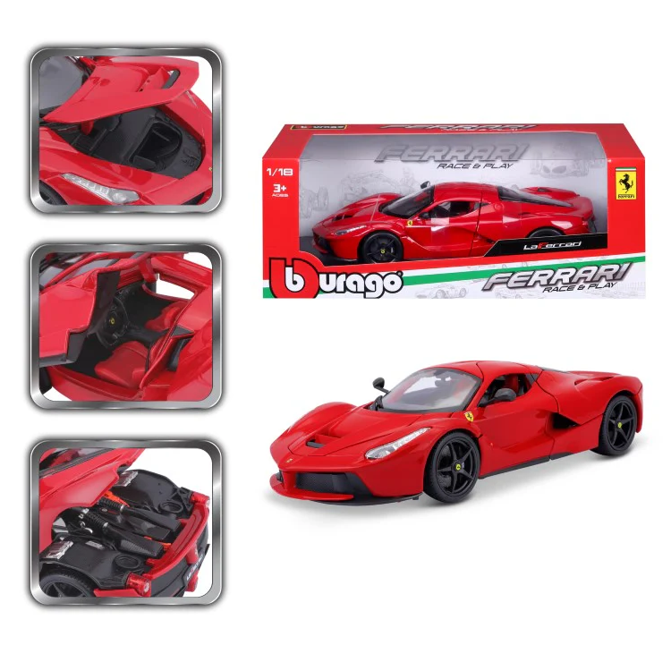 Bburago - Ferrari Race & Play - 2016 Ferrari 488 GTB (Red) - 1:18 Scale