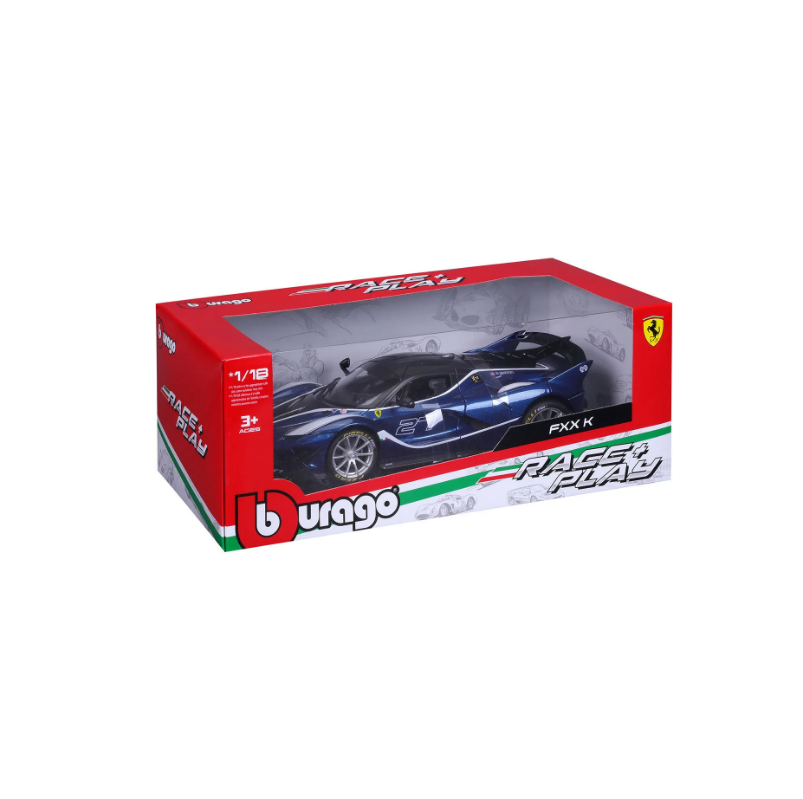 Bburago - Ferrari Race & Play - 2018 Ferrari FXX K EVO #27 (Blue) - 1:18 Scale