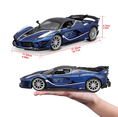 Bburago - Ferrari Race & Play - 2018 Ferrari FXX K EVO #27 (Blue) - 1:18 Scale