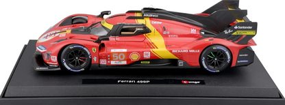 Bburago - Ferrari Racing - 2024 Ferrari 499P Le Mans Hypercar #50 - 1:18 Scale