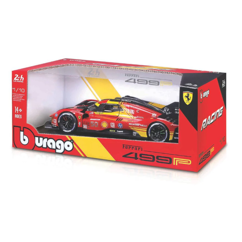 Bburago - Ferrari Racing - 2024 Ferrari 499P Le Mans Hypercar #50 - 1:18 Scale