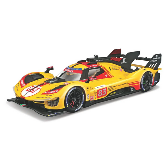 Bburago - Ferrari Racing - 2024 Ferrari 499P Le Mans Hypercar #83 - 1:18 Scale
