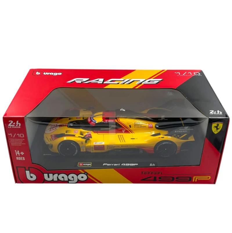 Bburago - Ferrari Racing - 2024 Ferrari 499P Le Mans Hypercar #83 - 1:18 Scale