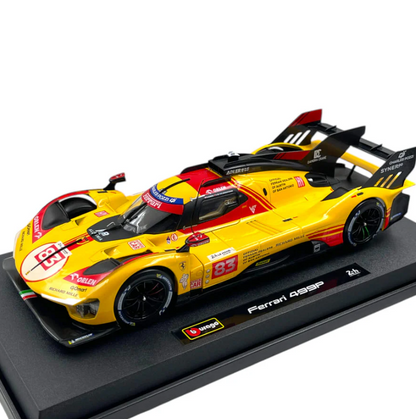 Bburago - Ferrari Racing - 2024 Ferrari 499P Le Mans Hypercar #83 - 1:18 Scale