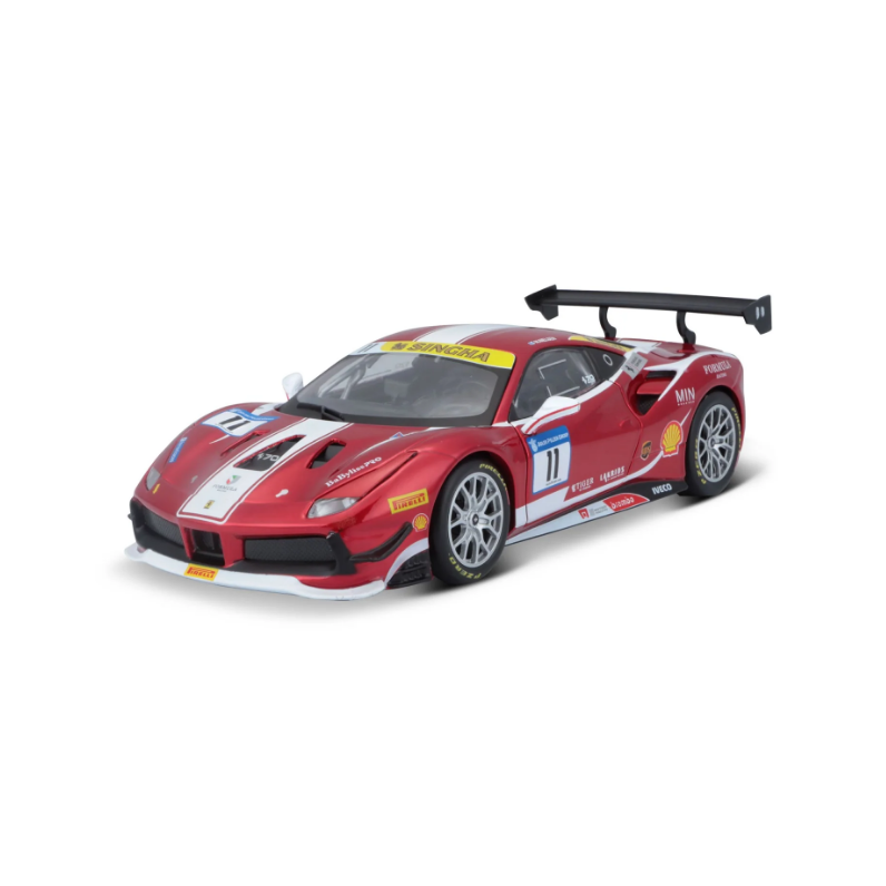 Bburago - Ferrari Racing - 2017 Ferrari 488 Challenge #11 Formula Racing - 1:24 Scale