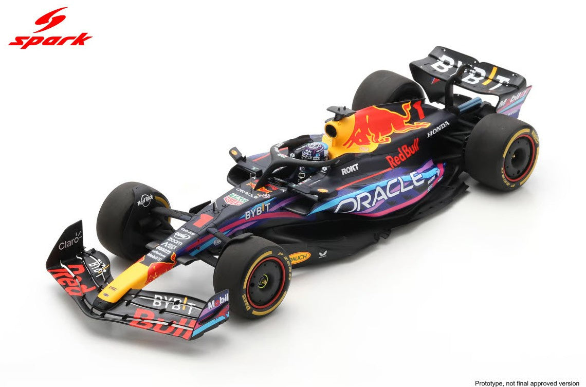 Spark - Oracle Red Bull Racing RB19 Formula 1 F1 - Miami GP 2023 Winner - #1 Max Verstappen - 1:18 Scale