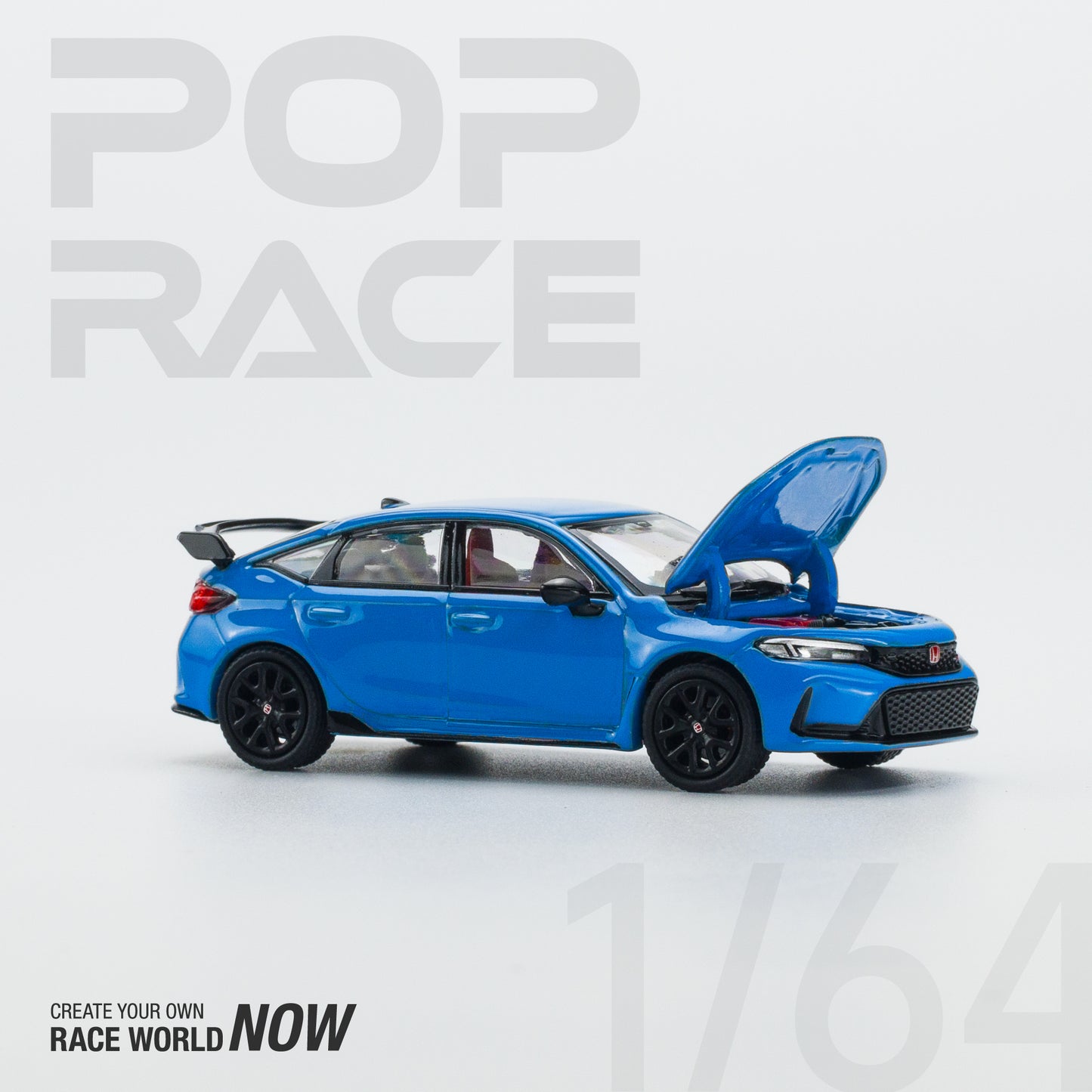 Pop Race - Honda Civic FL5 Boost Blue Pearl - 1:64 Scale