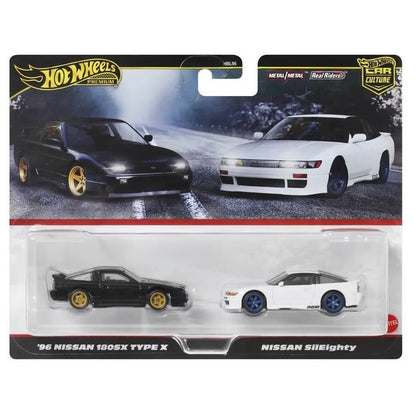 Hot Wheels Premium - Car Culture - 2 Pack - 96 Nissan 180SX Type X/Nissan SilEighty