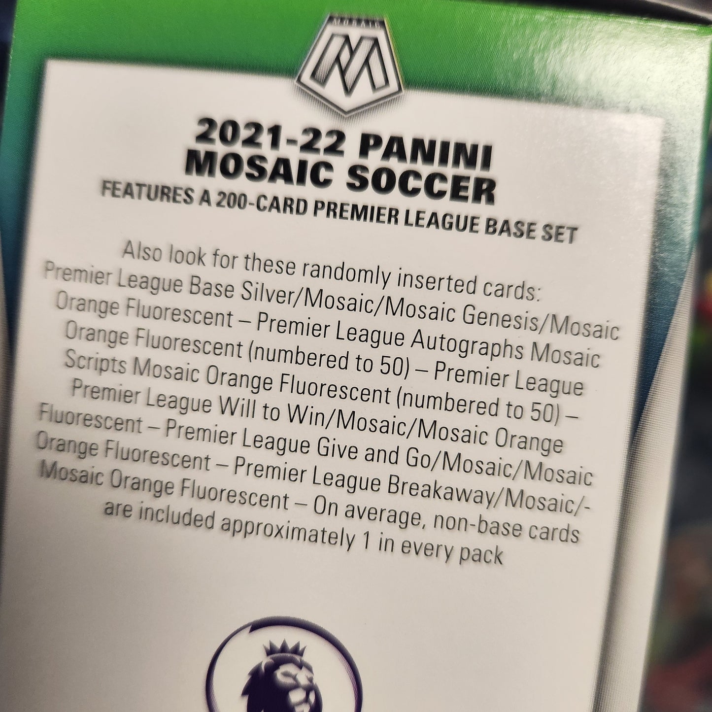 Panini - 2021-2022 Mosaic Premier League Soccer Trading Card Pack (6 Cards)