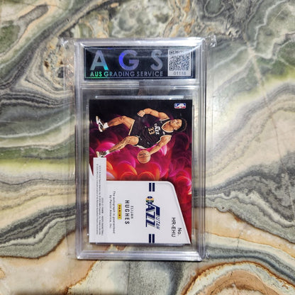 Graded Card - 2020/21 Panini Hoops Basketball #HR-EHU Elijah Hughs Rookie Card (Autograph)