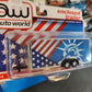 Auto World - Enclosed Trailer 'Patriotic' 1:64 Scale